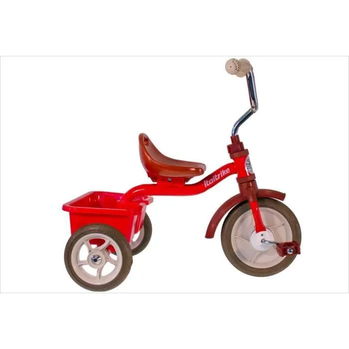Tricycle enfant - ITALTRIKE - Transporter Champion - Cadre métal - Benne plastique - Rouge-1