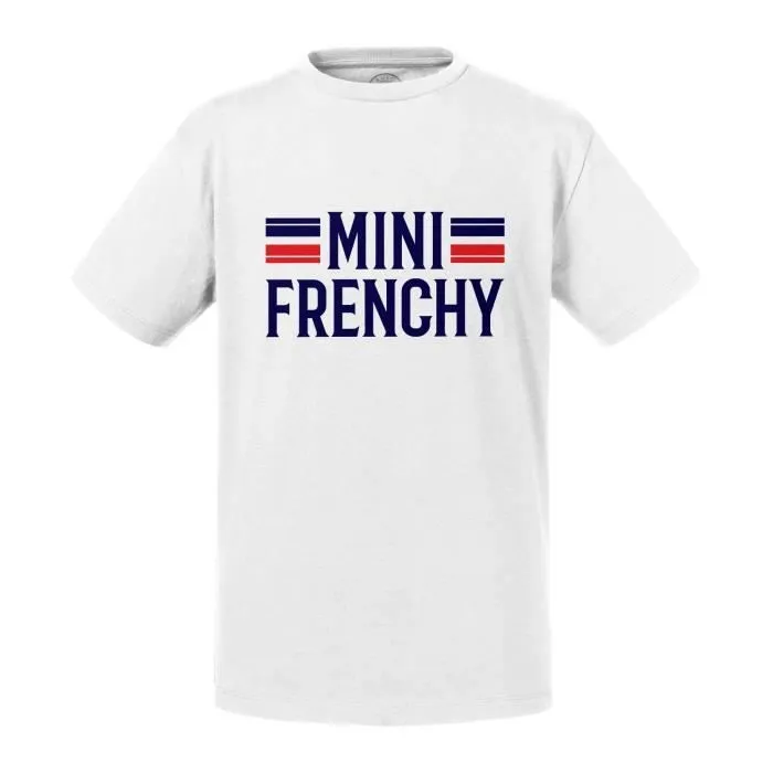T-shirt Enfant Blanc Mini Frenchy France Style Classe-0