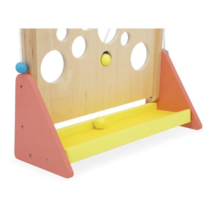 Jeu d'adresse - Janod - Vertical Challenge Applepop - 2 billes en bois - Intérieur - Mixte-5