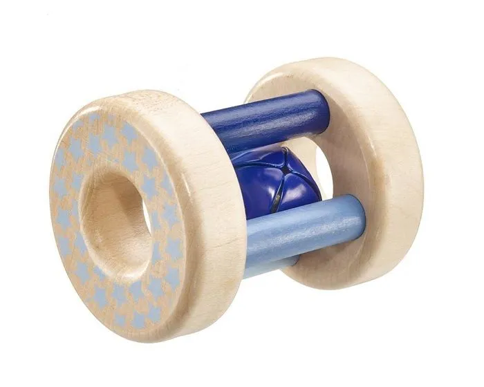 Selecta Spielzeug hochet garçons 7 cm bois naturel/bleu-2