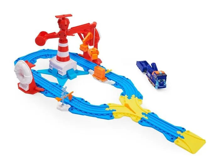 Mighty express - 6061858 - , La Gare Porto, avec Train Milo Le Mecanicien Exclusif, Jouet pour Enfants 3+-0