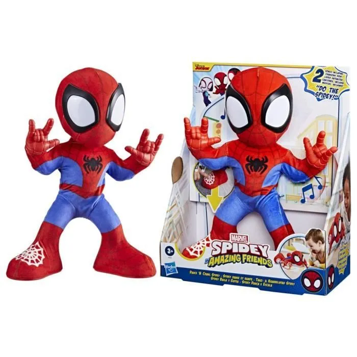 Spidey danse et rampe, peluche interactive avec musique et sons, jouets de super-héros à partir de 3 ans, Spidey et ses Amis Extraor-0
