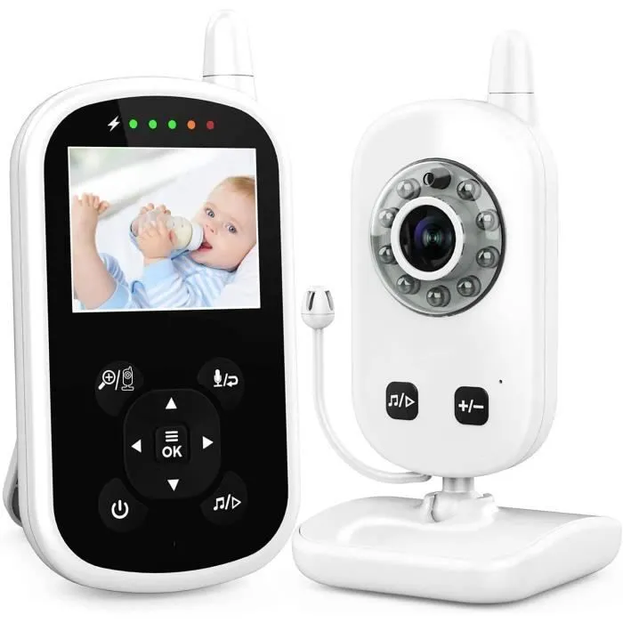 Babyphone - PIMPIMSKY - Bébé Moniteur-Babyphone Vidéo Vision nocturne, conversation bidirectionnelle, moniteur de température-0