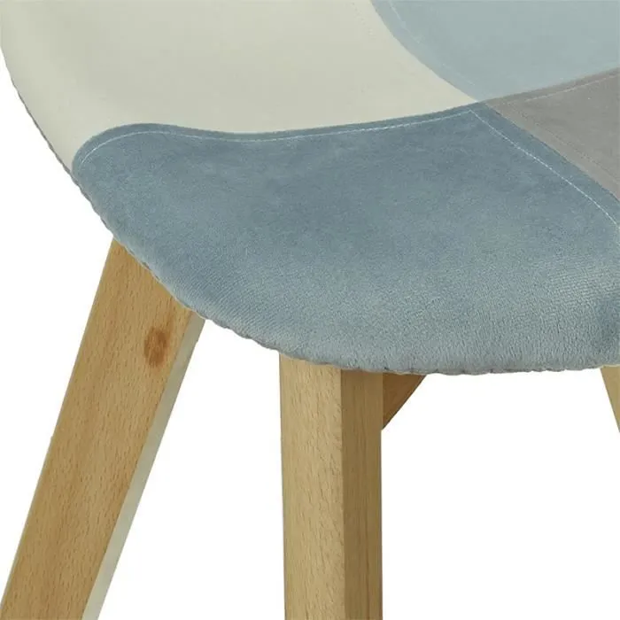 Chaise patchwork enfant Leonie Bleu Home Deco Kids-3