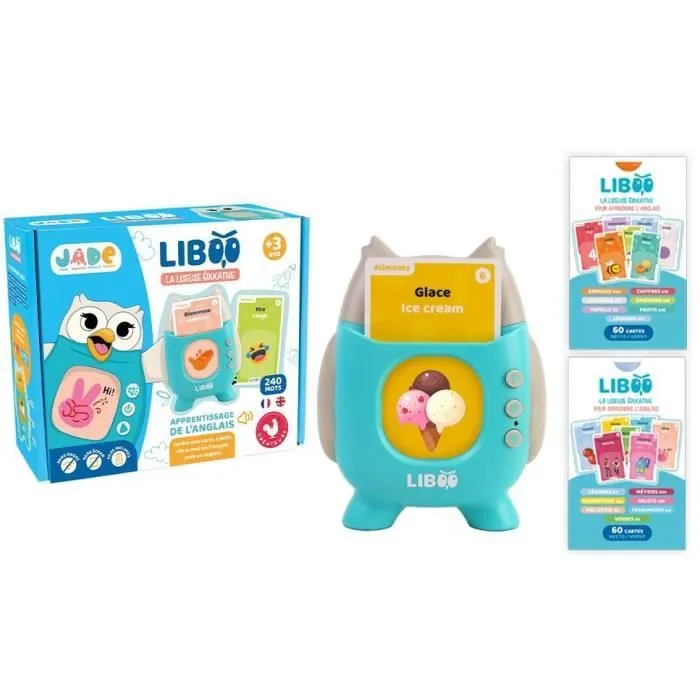 Liseuse Liboo - JADE - Français - Anglais - 240 Mots - Jeu Educatif - Piles Incluses - Vocabulaire - Apprentissage - Design Français-6