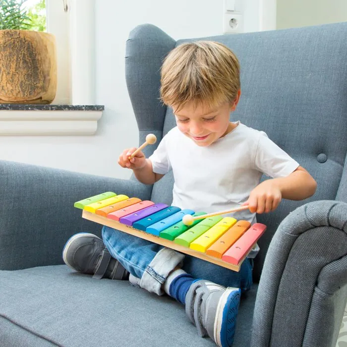 Xylophone en bois New Classic Toys 12 tons 33 cm - Jouet musical pour enfants-2