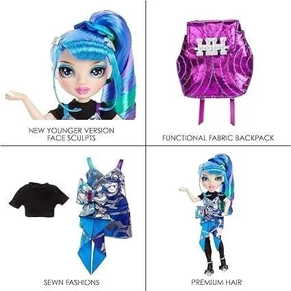 Poupée Mannequin Arc-en-Ciel 22cm - RAINBOW HIGH - Holly Devious - Version Junior High-2