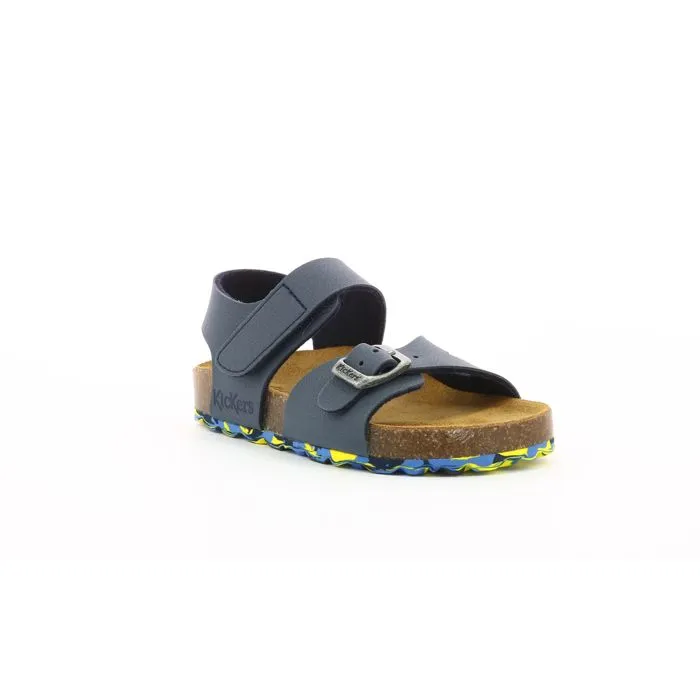 Sandales - KICKERS - Sunkro - Bleu marine - Fermeture scratch - Confort optimal-1