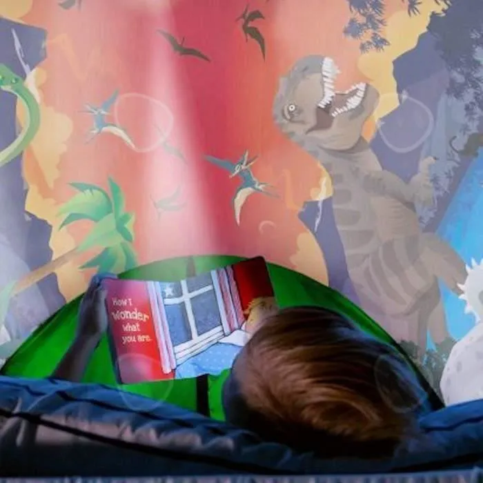 C® Tente De Rêve, Tente De Lit, Tente pour Enfants, Tente Escamotable, Garçon, Intérieur, Cadeau De Noël (Parc des Dinosaures)-1