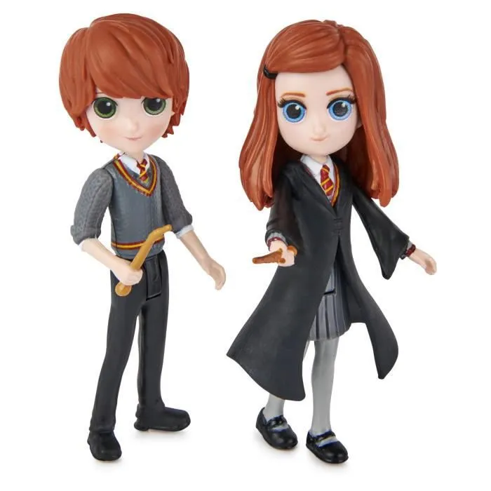 Figurines articulées Harry Potter - Pack Amitié Ron & Ginny Magical Minis - Wizard World-4