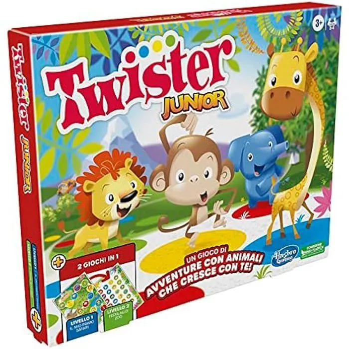 Jeu de société Twister Junior - HASBRO GAMING - Tapis de jeu recto verso - 2 jeux en 1-1