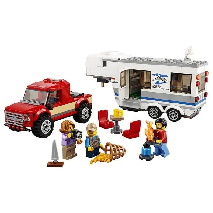 Jeu de Construction - LEGO - Le pick-up et sa caravane - 344 Pièces - Pour Enfant de 5 ans et plus-1