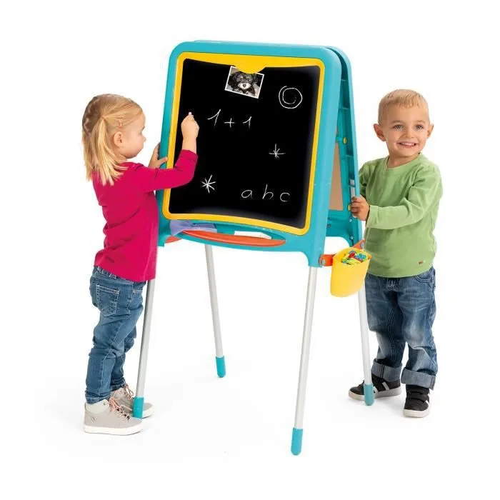 SMOBY - Tableau Tubes Ardoise Double Face 80 Accessoires Mixte-1