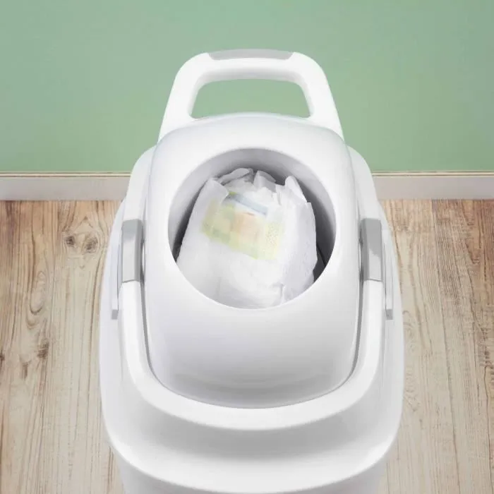 BEBECONFORT Poubelle à couches anti-odeur, Couvercle anti-odeur, Compatible avec tout sac poubelle, 20 à 30 couches, Grise-8