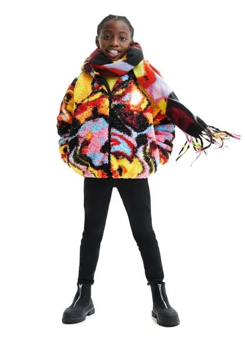 Blouson - perfecto - bomber Desigual - 22WGEW02 - CHAQURANO 3058 TUTUPI Rose Fille-3