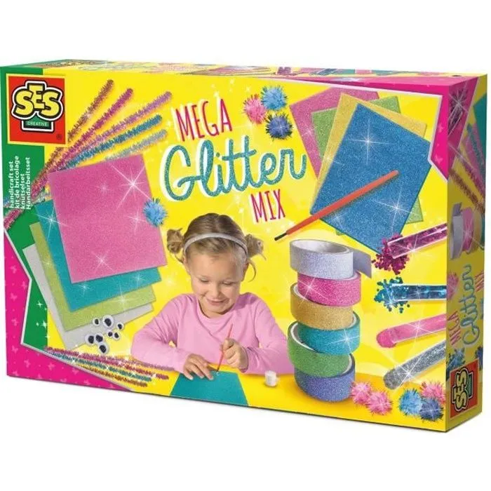 Kit de bricolage à paillettes SES CREATIVE - Garçon et fille - Plus de 5 ans - Multicolore-0