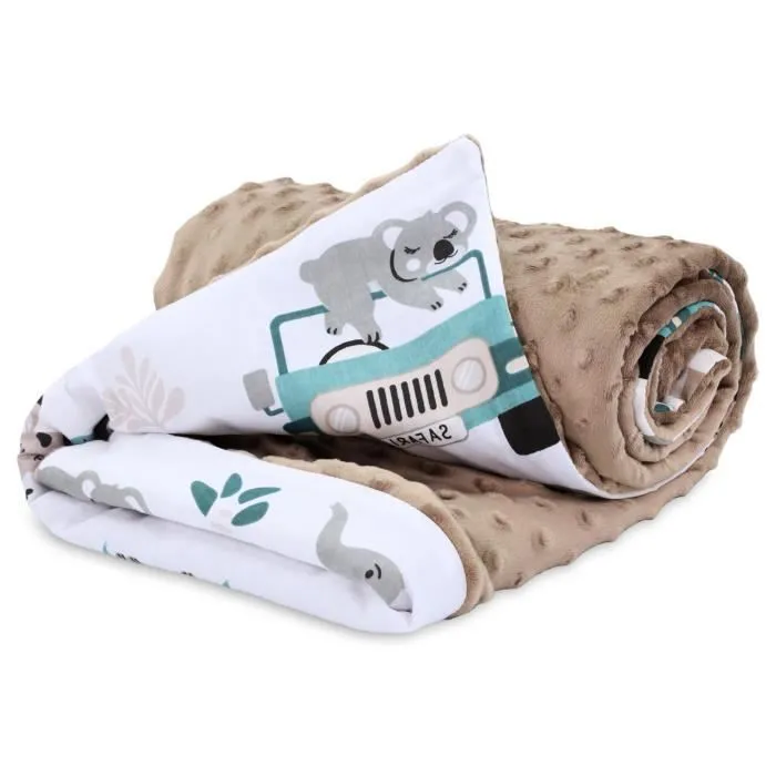 Couverture bébé doudou d'été avec Minky 75x100 cm - doudou bébé enfant doudou doudou poussette doudou Afrique-0