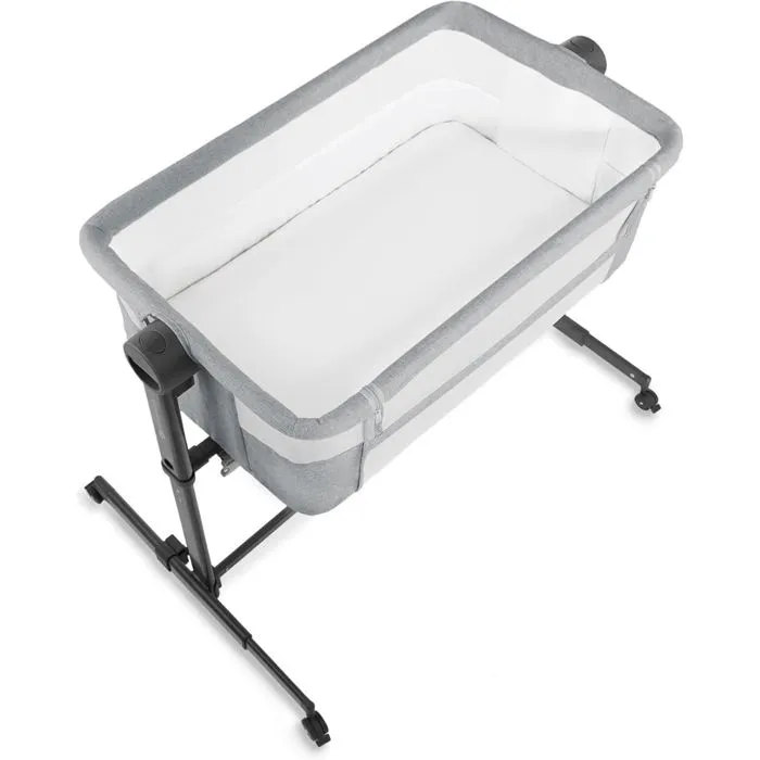 Lit d’appoint 2 en 1 NESTE UP 2 - KINDERKRAFT - Gris - Autonome - 5 niveaux de hauteur - Matelas inclus-0