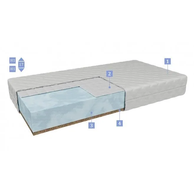 Matelas en mousse avec noix de coco / sarrasin pour bébé Enna 70x120 cm-1