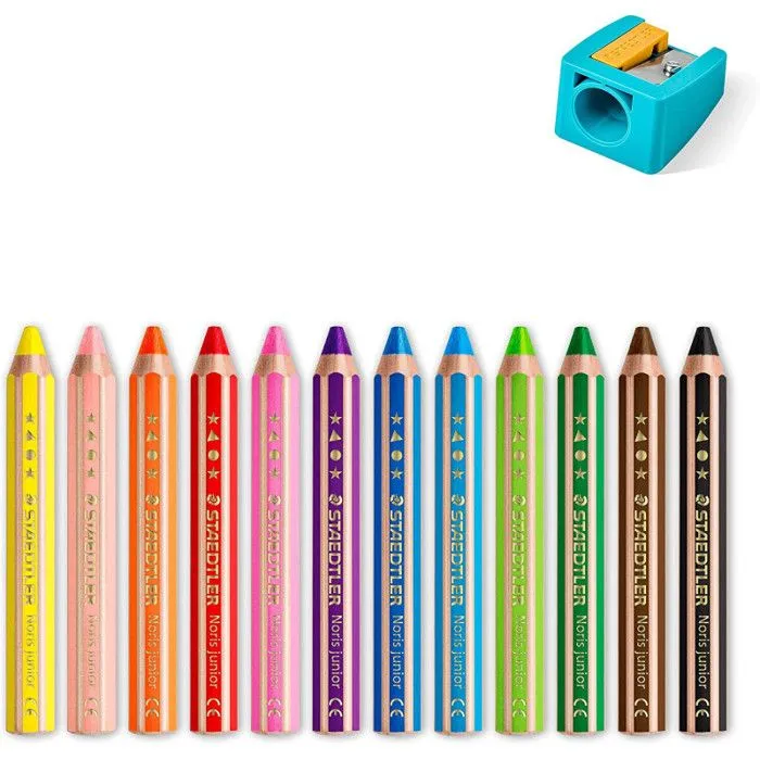 Pinceau à aquarelle - STAEDTLER - Buddy 3 en 1 - Couleurs assorties - Pack de 12 - Cire-3