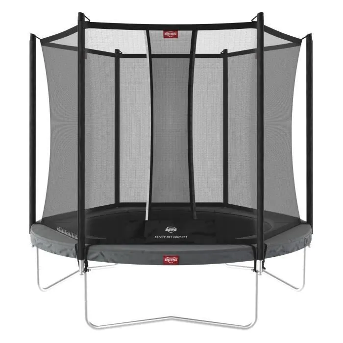 Trampoline - BERG - Favorit - 200 cm - Gris - Filet de Sécurité Comfort-0