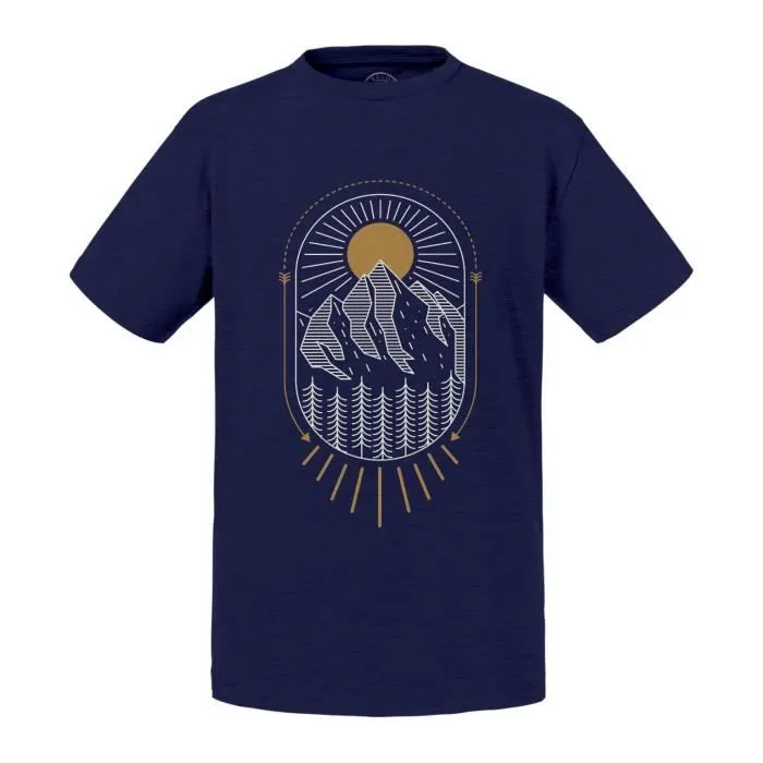 T-shirt Enfant Bleu Montagne Style Bohémien Nature Paysages-0