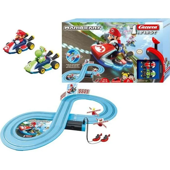 Circuit Mario Kart - CARRERA-TOYS - Coffret complet avec 2 voitures télécommandées et manettes-0