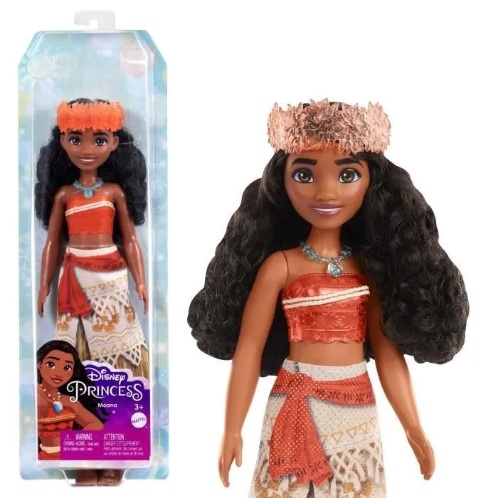 Vaiana Poupée 29 cm, Mattel Poupée Disney Princesses habillage et accessoires HPG68-0
