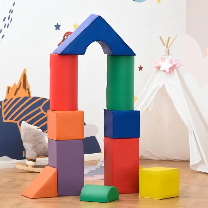 HOMCOM - bloc de construction en mousse - EPE - 25x25x50cm - multicolore-2