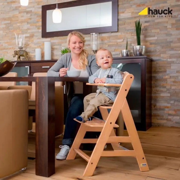 HAUCK Chaise Haute en Bois pour bébé Évolutive Alpha + / Natural-3