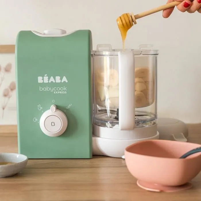 BEABA, Babycook express, robot bébé, 4 en 1 mixeur-cuiseur, vert sauge-6