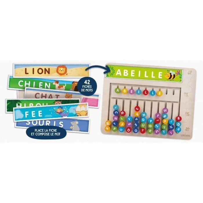 Compose-mots - Jeu Montessori - MONTESSORI - Tableau en Bois, Lettres et Chiffres Magnétiques-2