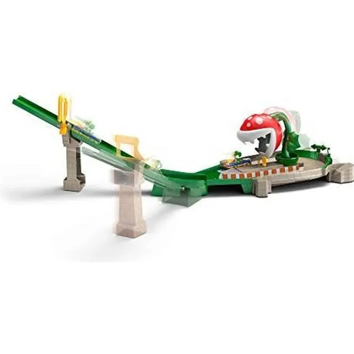 Hot Wheels - Mario Kart Piste de Course Piranha - Voiture Kart à L'échelle 1-64 - Jouet pour Enfant-0