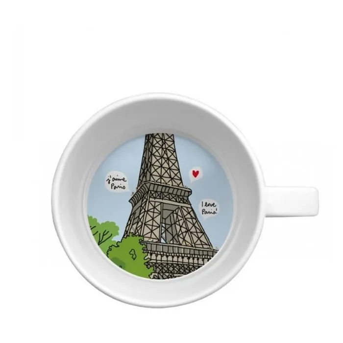 Gobelet Motif Tour Eiffel Multicolore - Petit Jour Paris - SB912G - Puériculture - Bleu - Mixte - 12x7x11cm-1
