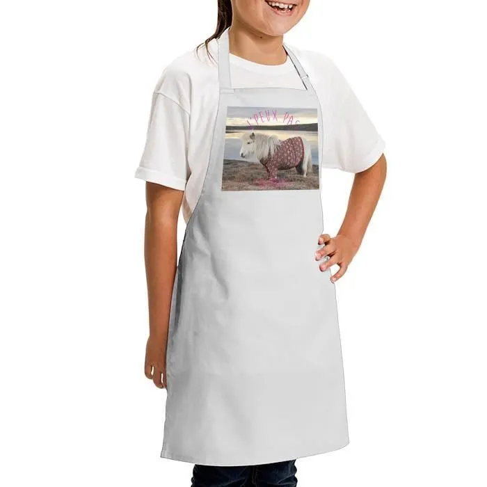 Tablier Enfant Cuisine - FABULOUS - Peinture J'Peux Pas J'Ai Poney Shetland - 100% coton-1