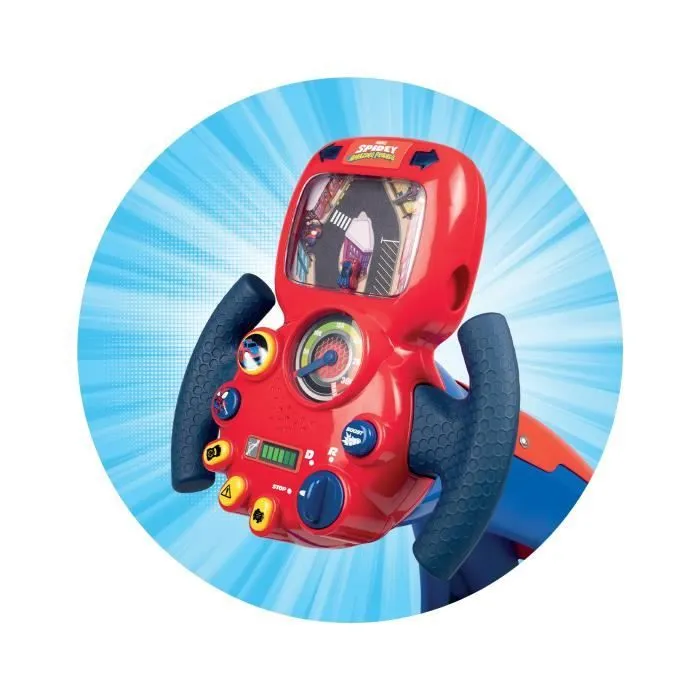 Smoby - Spidey - V8 Driver - Simulateur de conduite pour enfant - Siège ajustable - Sons et lumières - Piles non incluses-4