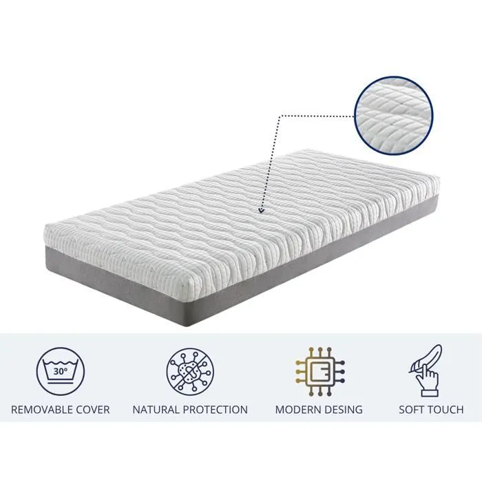 Matelas Medical 120X200 ARTICULÉ, Épaisseur 21 CM, relaxation musculaire, anti-stress et ergonomique. Fermeté 3/5 Moyenne-4
