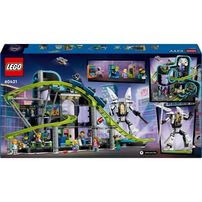 LEGO® City 60421 Le parc d’attractions de Robot World - Jeux de fête foraine enfant 8 ans-5