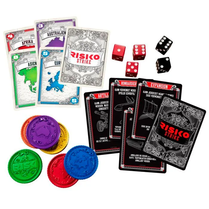 Hasbro gaming Risk Strike Jeu de Cartes et de des strategique pour 2 a 5 Joueurs, 20 Min, Jeu Familial, Jeu de fete-3