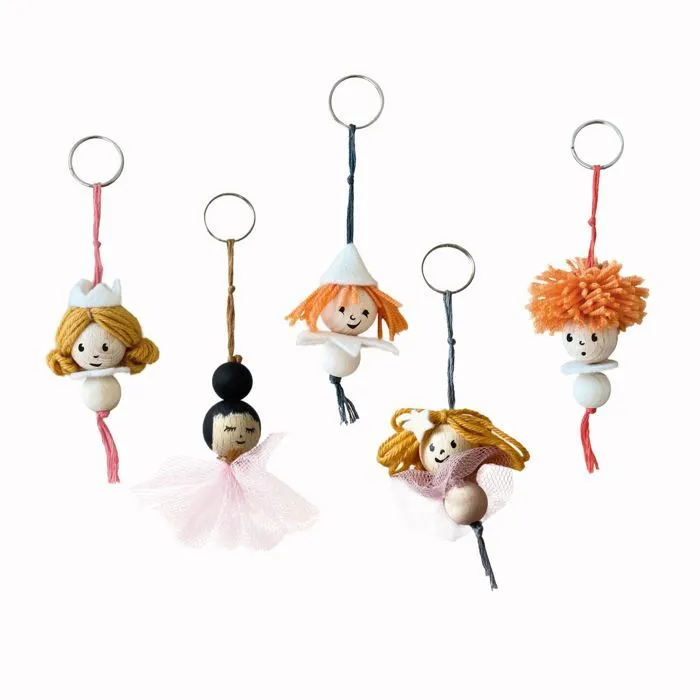 Kit Créatif - Egmont Toys - Porte-clés poupées - 5 porte-clefs - Activité manuelle - Mixte-0