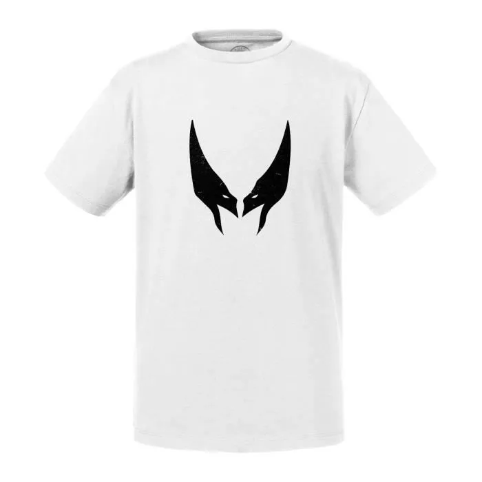 T-shirt Enfant Blanc Wolverine Symbole Super Héros BD Film Geek-0
