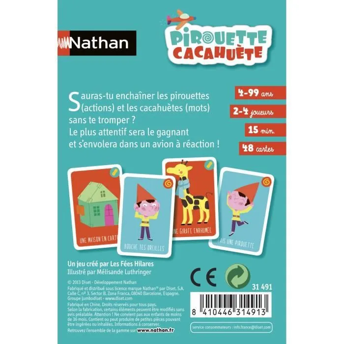 Jeu de Cartes - NATHAN - Pirouette Cacahuète - Age 4 ans - Intérieur - Durée 10 min-3