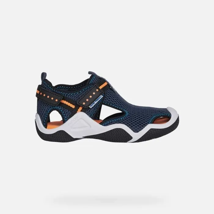 Sandales pour garçon - GEOX - Wader - Scratch - Bleu - Confortables et respirantes-1