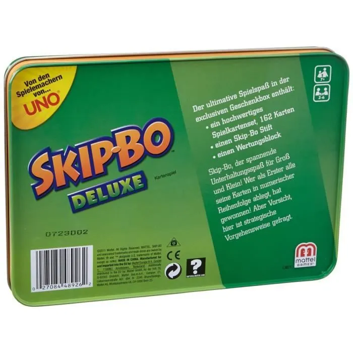 Jeu de société - MATTEL - SKIP BO Deluxe - Mixte - Vert - A partir de 7 ans-1
