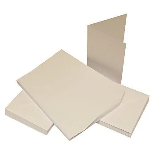 Crafts UK - 50 Cartes et enveloppes 10x10 cm, Blanc, 30/40 mm - 382 273-0