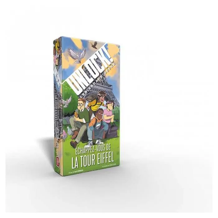 Jeu de société - Unlock! - Escape Geeks : La Tour Eiffel - 60 cartes - 1 à 6 joueurs - 10 ans et plus-0