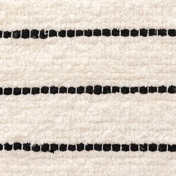 5five - tapis rayé microfibre 50x120cm blanc-3