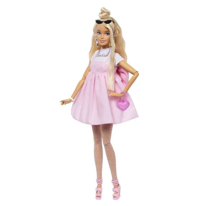Barbie-Deluxe Style-Poupée Barbie Blonde À Robe Rose Pastel - 4ans+ - HYV27-6