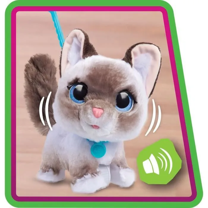 Jouet interactif - FURREAL FRIENDS - Chaton Grand Marcheur 23 cm - Animal interactif avec laisse-2