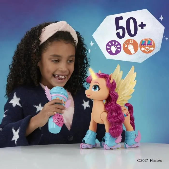 MY LITTLE PONY - A New Generation - Sunny Starscout en rollers - jouet 22 - 5 cm télécommande - 50 réactions - lumières et musique-1